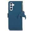 For Samsung Galaxy S24 FE Case TPU Inner Shell+Genuine Cow Leather Phone Cover RFID Blocking