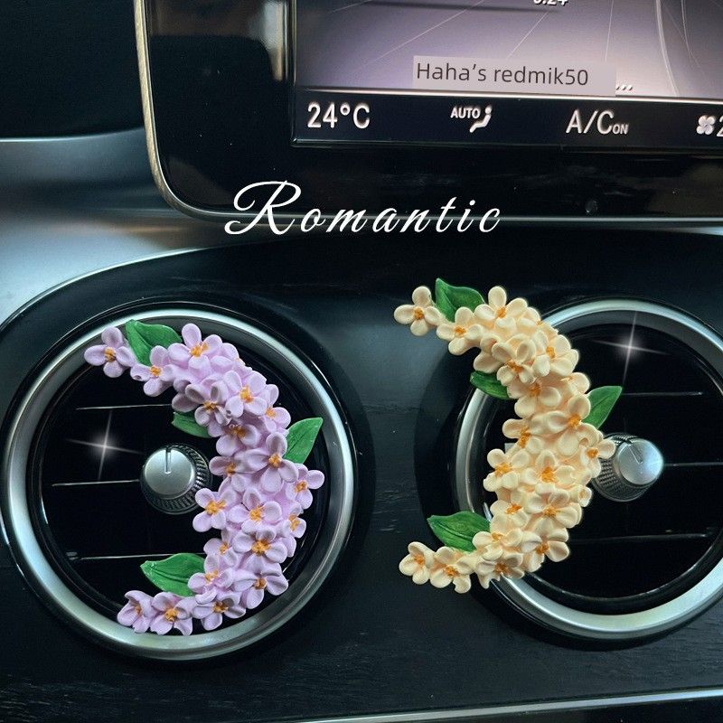 Osmanthus Rabbit Car Air Freshener Vent Decoration Perfume for Girls Car Interior Accessories Cute Aroma Diffuser Stone Fragrance