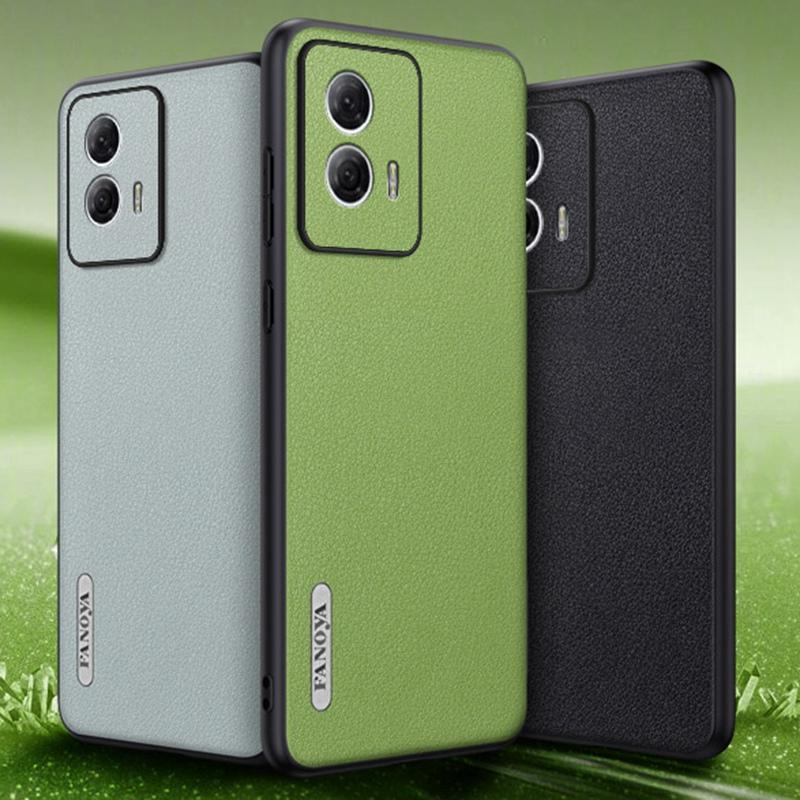 Luxusní pouzdro z PU kůže pro Motorola Moto Edge 50 Fusion 5G Zadní kryt Matný silikon Nárazuvzdorný Plná ochrana Pouzdro na telefon Coque