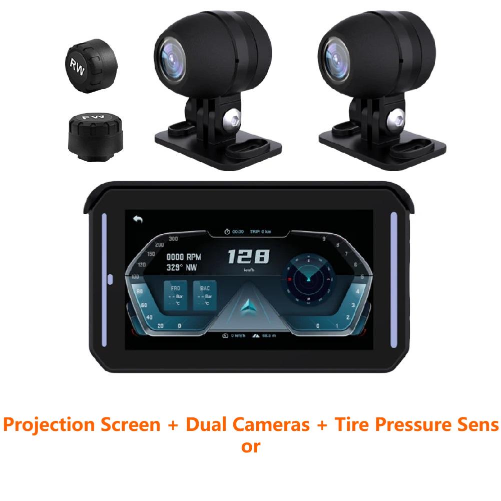 Hochleistungs-Motorrad-Dashcam CarPlay, HD-Aufnahme, Antibeschlaglinse, Nachtsicht, Wasserdichtes Design, Schleifenaufnahme