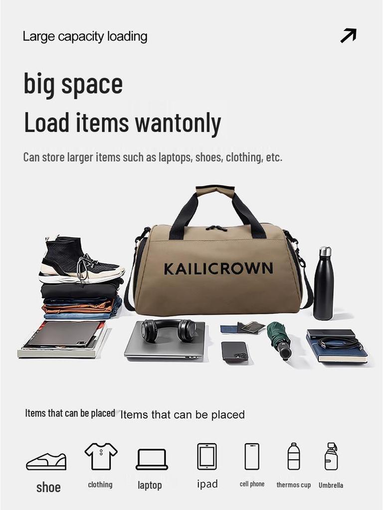 Unisex Sports Fitness Travel Bag 2025 - Large Capacity, Dry/Wet Separation, Short Trip