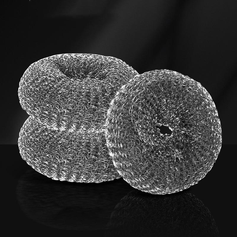 Steel Wool Scrubber with Handle Stainless Steel Cleaning Brushes Cleaning Dishes Stock Pots Pans Griddles Grills Cleaning Suppli