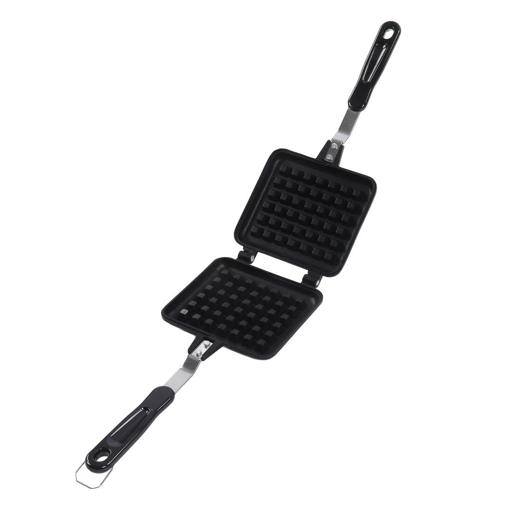 Square Waffle Baking Pan Non Stick Coating Aluminum Alloy Waffle Maker Pot with Dual Handles