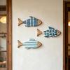 3 Stuks Houten Vis Nautisch Wanddecor Rustiek Oceaan Kust Thema Wanddecor Vintage Hangende Strandornamenten voor Zomer Meerhuis Badkamer Slaapkamer