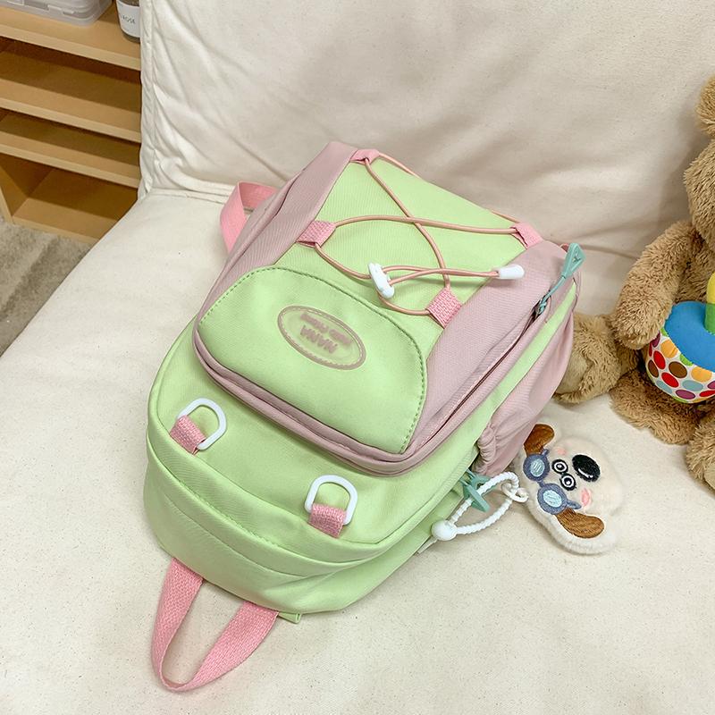 Colored Middle School Student Schoolbag Women's Campus Backpack Large Capacity Travel Backpack