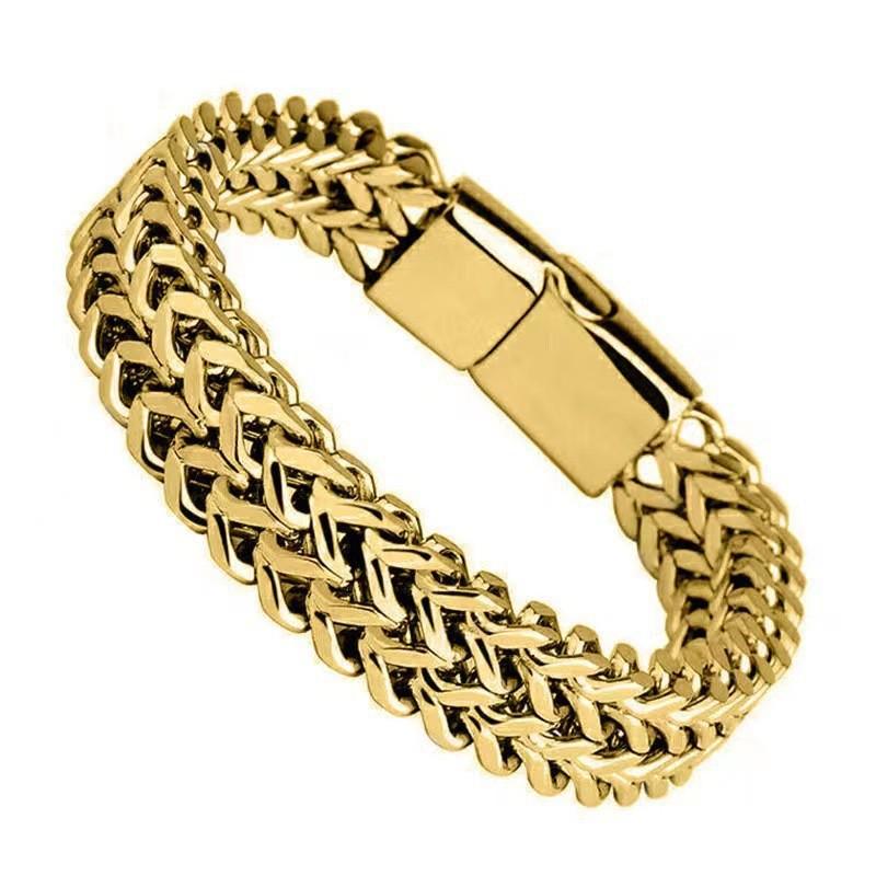 Men's Stainless Steel Hip-Hop Punk Bracelet - Bold and Simple Design