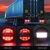 LED Truck Tail Light, 24V Round Tail Lamp Signal Light Brake Light Red & White