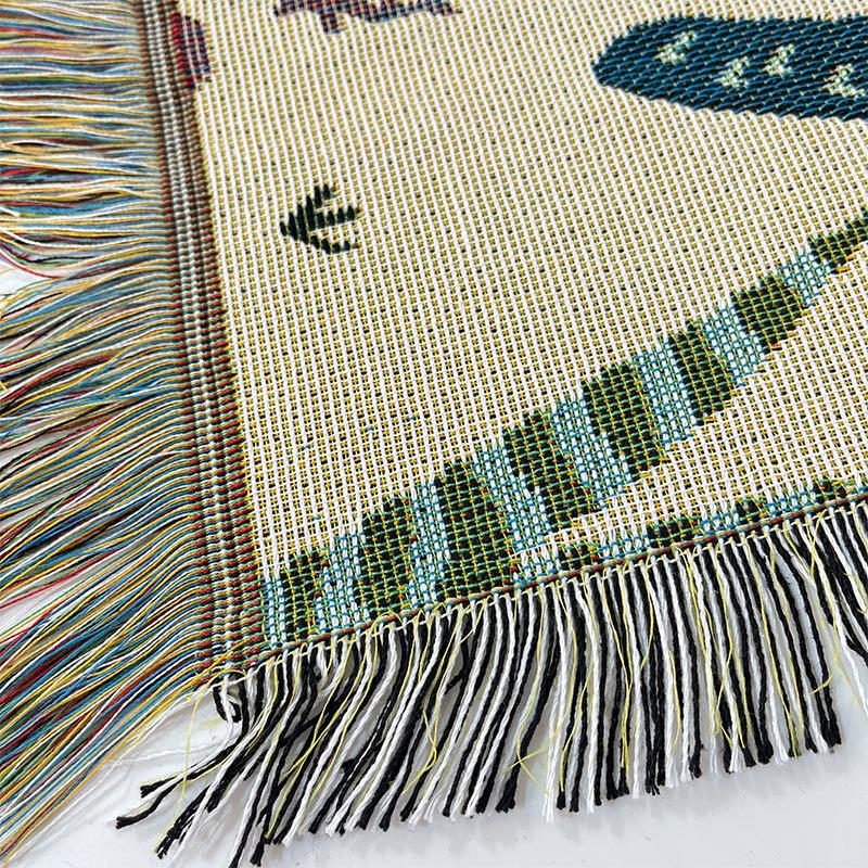 Outdoor Camping Blanket, Picnic Mat, Single Sofa Towel, Bedroom Wall Decoration, Knitted Blanket, Thread Blanket