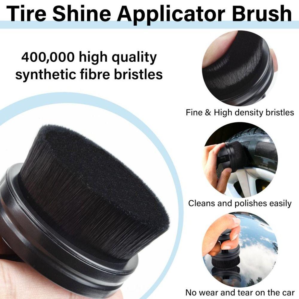 High-Density Car Tire Brush with Stand Tire Shine Brush  for Tire Polish Wax Care