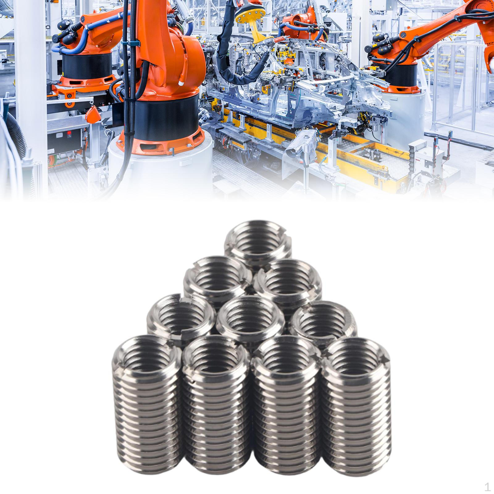 

10 Pieces Threaded Insert Reducing Nuts ,Thread Nut Conversion Kit, Stainless Steel for Electronic