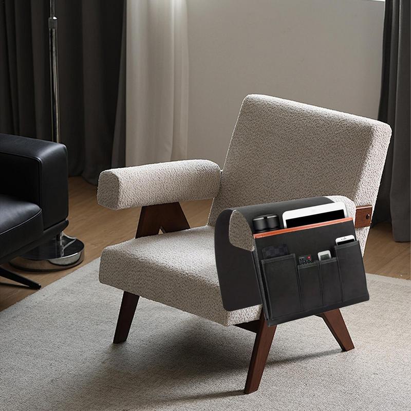 Household Armchair Caddy Felt Couch Recliner Armrest Organizer For Tablet Cell Phone Remote Control Hanging Storage Bag