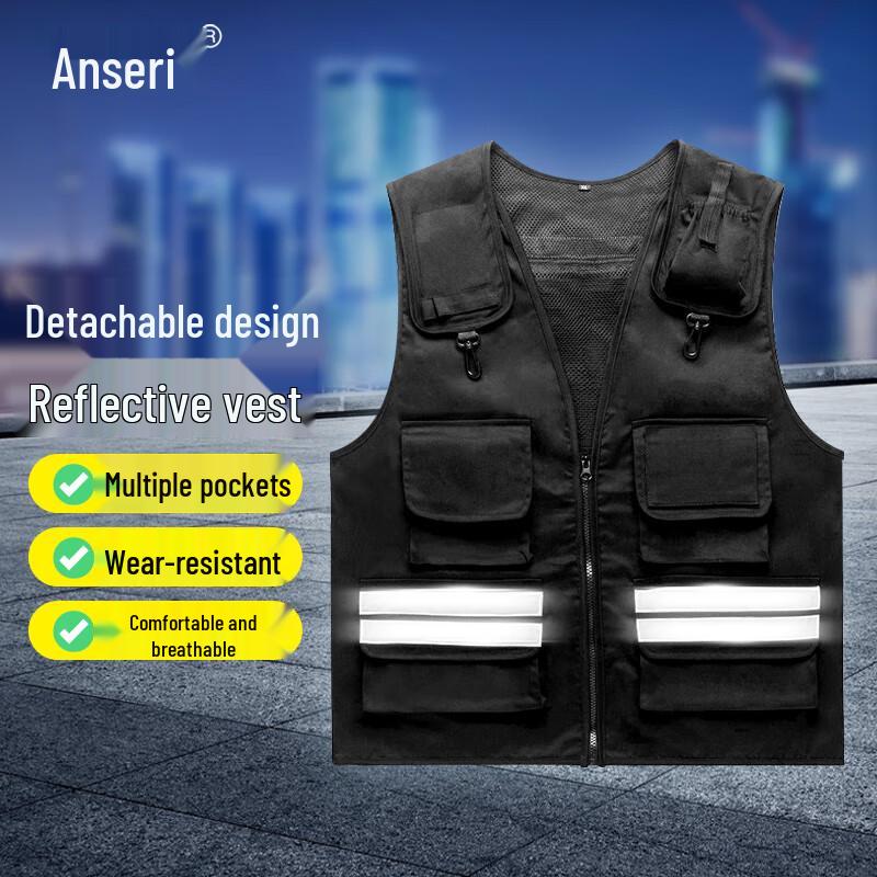 Ansai Rui Reflective Multi-Pocket Safety Vest XL