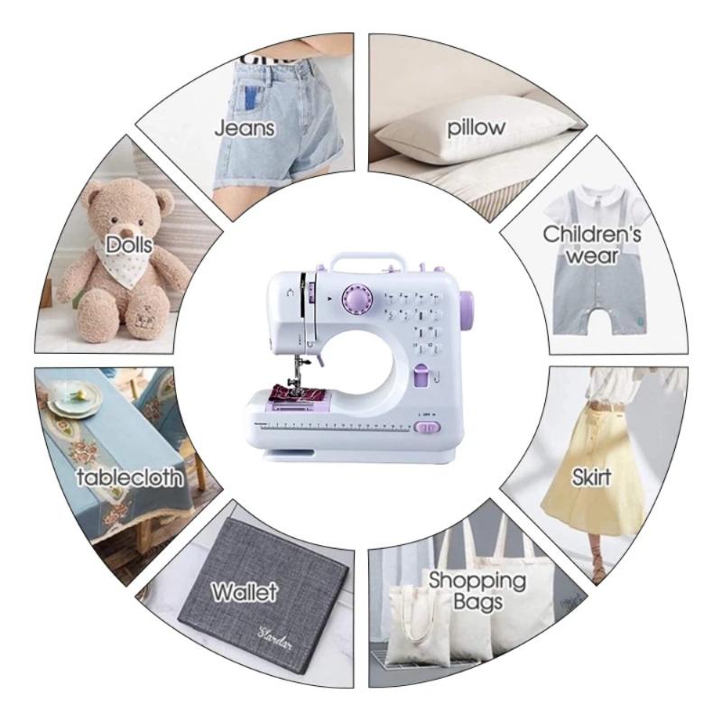 Desktop sewing machine multifunctional portable foot pedal electric lock edge buttonhole machine household clothing making table