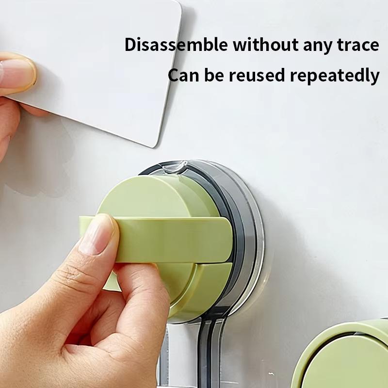2PCS Suction Cup Hooks No Drill Wall Hooks Reusable Bathroom Kitchen Bedroom Towel Clothes Hanger Home Organizer Waterproof