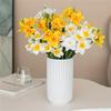 3/5 Pack Artificial Daffodil Swags Plastic Faux Narcissus Flower Bundle for Home Decor