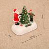 Resin Christmas Village Houses Mini LED Light New Year Micro Landscape Snow View Santa Claus Xmas Ornament Desktop Decor