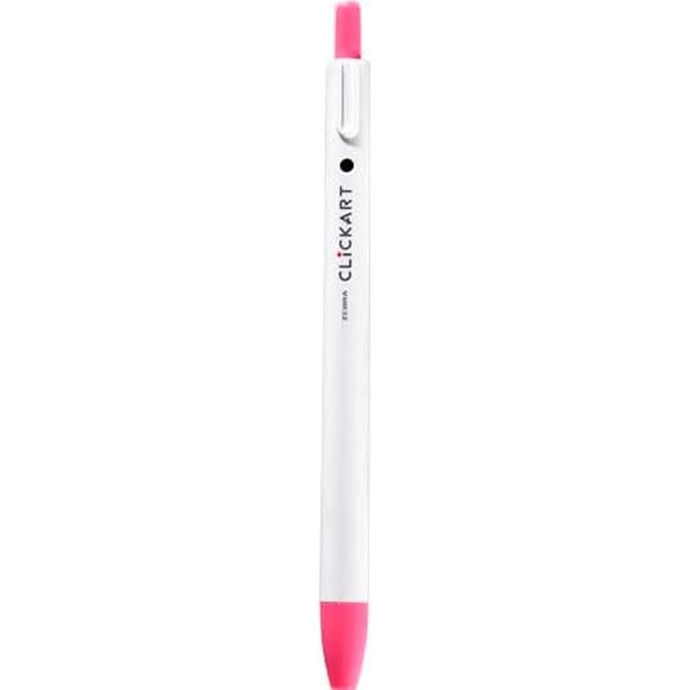 zebra knock type water-based color pen clicker pink wyss 22p