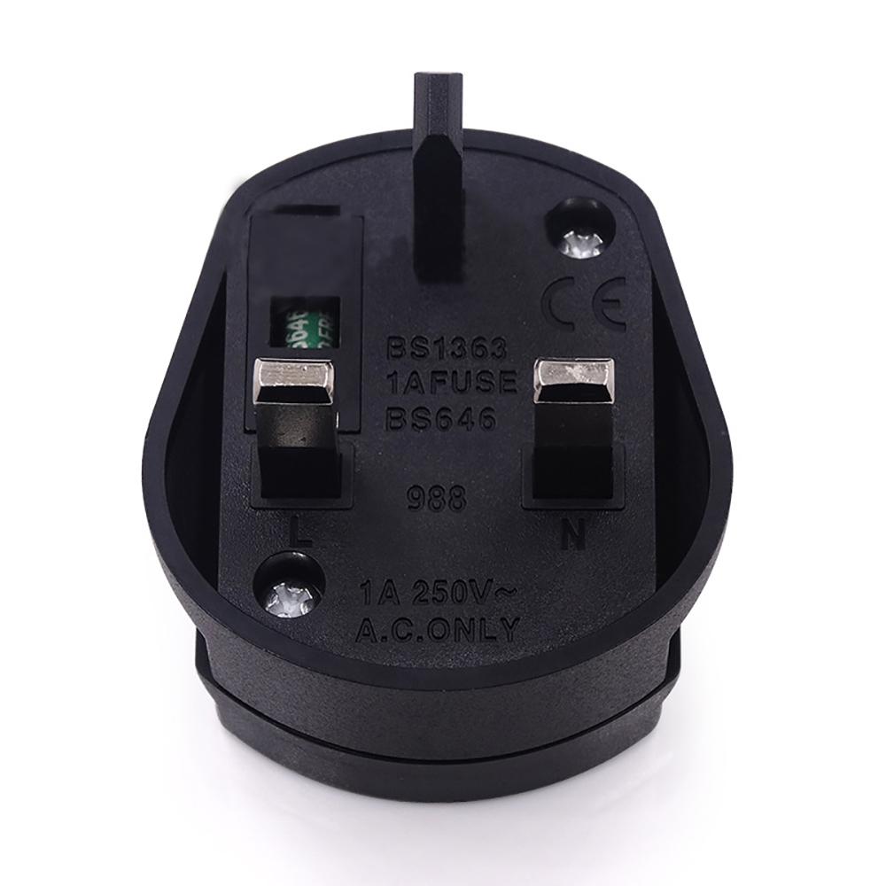 Charger Converter Mains Socket Adapter UK Plug to EU Plug Black For Shaver Plug/Toothbrush