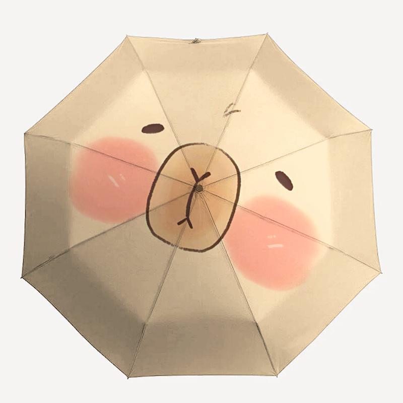 

1pc Cute Face Umbrella That Opens Closes Automatically Perfect Gift with a Convenient Folding Mechanism 18