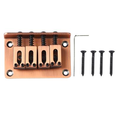 Gitarre Feste Brücke E-Bass Hardtail Sattelbrücke Werkzeug Metall für 4-Saitige Ukulele GA909