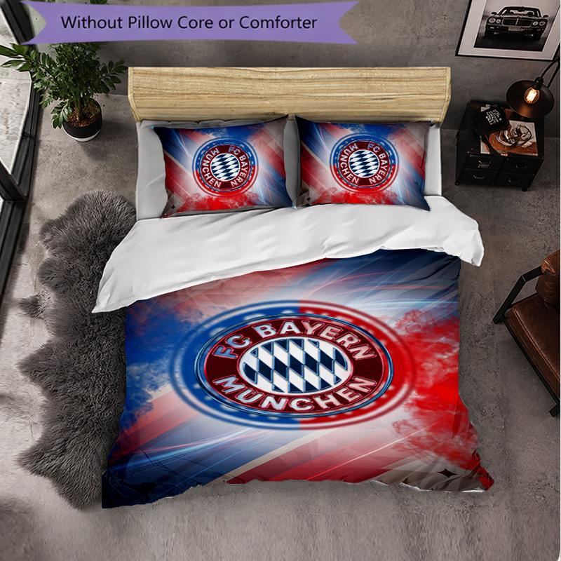 Biancheria da letto a tema Bayern Monaco Set 3 Pezzi Copripiumino Biancheria da letto decorativa per stanza di adolescenti Decorazione per la casa