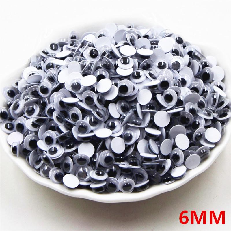 

DIY Self-Adhesive Animal Eyes Stickers - Black Eyeball on White Background