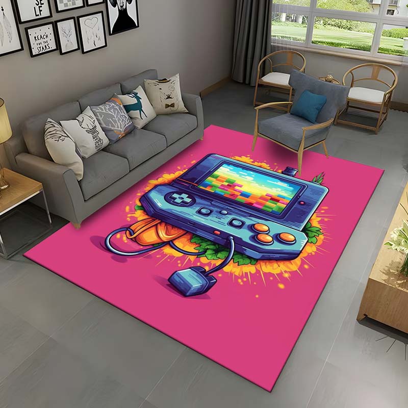 Retro Game Console Game Boy GBA Area Rug,Carpet Rug for Home Living Room Children Bedroom Sofa Doormat Decor,Non-slip Floor Mat
