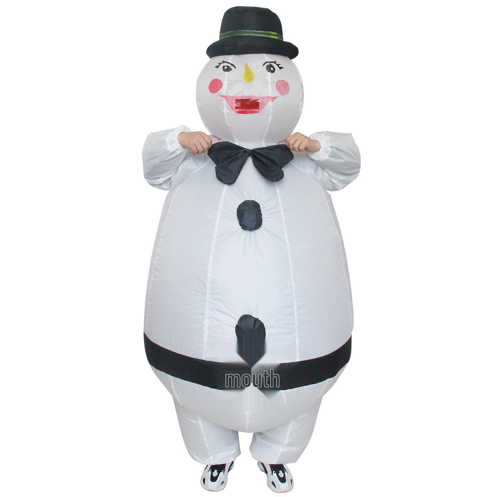 Inflatable Snowman Santa & Snowflake Costume - Halloween & Christmas One Size