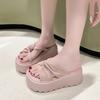 8CM NEW Casual Wedge Slippers for Women Summer Non Slip Platform Sandals Woman Open Toe Comfortable Female Chunky Beach Slippers