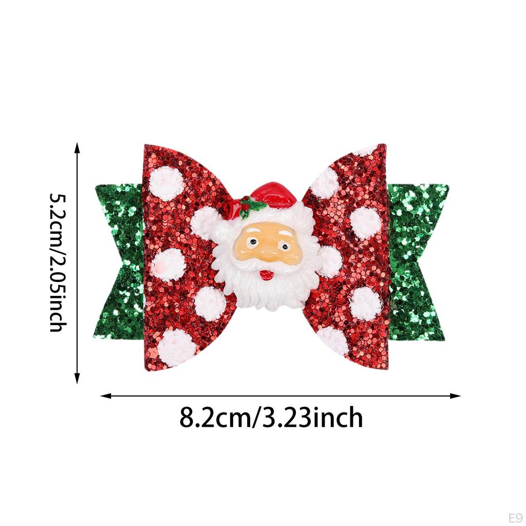 Christmas Hair Bow Barrette Hairpin for Carnival Performance Dress up Role Play