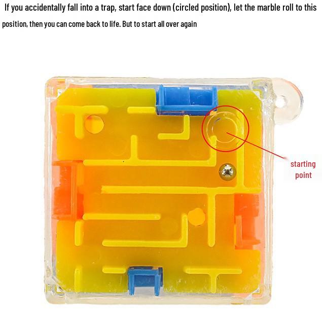 Creative 3D Maze Ball 4cm Mini Magic Cube: Six-Sided Challenge Educational Toy for Kids
