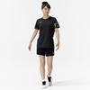 N-XT Volleyball Practice Shirt, Short Sleeve, Club Activities, Moisture-Wicking, Quick-Drying, Easy to Move in, V2MAC001, Unisex, Black/Gold, Size S