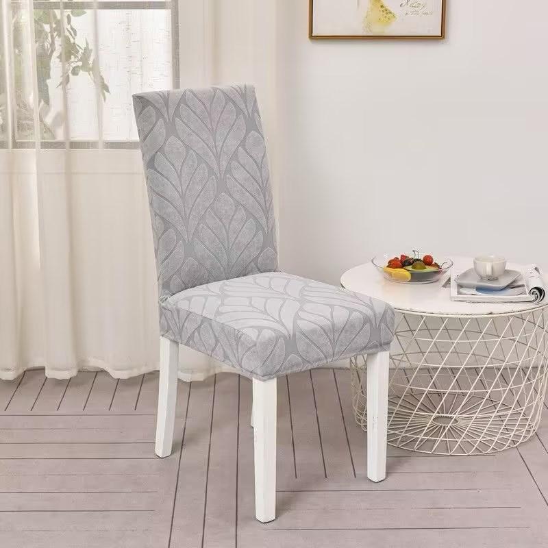 

Premium 1/2/4/6pcs Elastic Dining Chair Covers Solid Color Jacquard Kitchen Chair Slipcover Anti-slip Seat Protector Wedding Funda Silla 1pc
