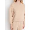 Beige Regular Pattern Basic Thick Inside Fleece Knitted Tracksuit Set