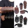 Halloween Medieval Leather Waist Belt Medieval Arm Bracer Medieval Waist Pack for Men Halloween Dress up