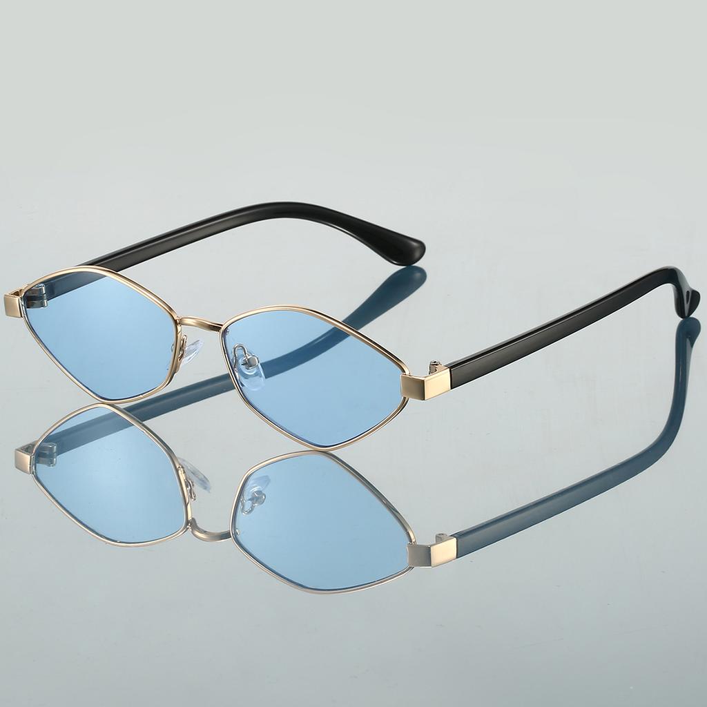 Vintage Polygon Sunglasses Men New Fashion Ocean Lenses Gradient Shades Trendy Retro Brand Design Travelling Sun Glasses