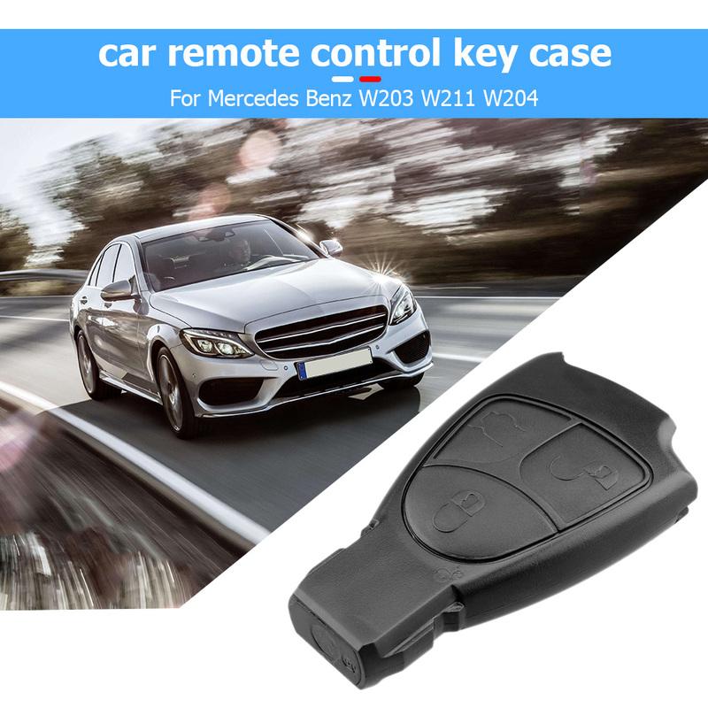 1-5PCS Car Remote Key Shell 3 Buttons Key Case Cover Replacement for Mercedes Benz W203 W211 W204 Black