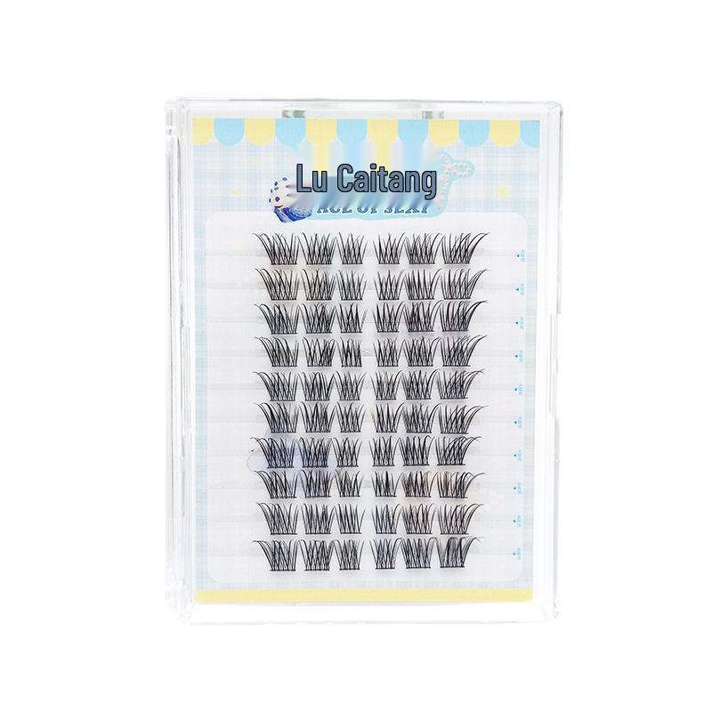 Lazy Fox Eye Style Baby Bend Eyelashes: 10-Row, Large Capacity, Natural Look, Perfect for Beginners
