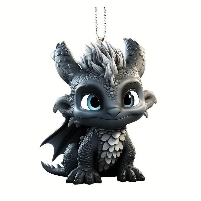 

Очаровательный брелок «Дракон» черный, подвеска для зеркала заднего вида, декор для дома, вечеринок и