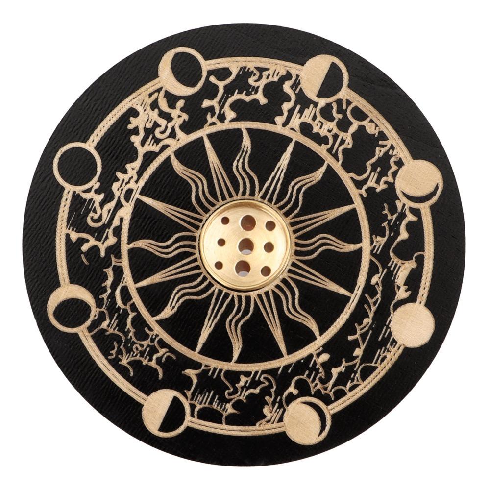Wood Incenses Holder 10cm with 9 Different Holes Aroma Stand Room Fragrance Accessories Incense Stick Holder Home Supplies