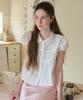 LETTER FROM MOON Shirred Volume Shirt Blouse (Flower)