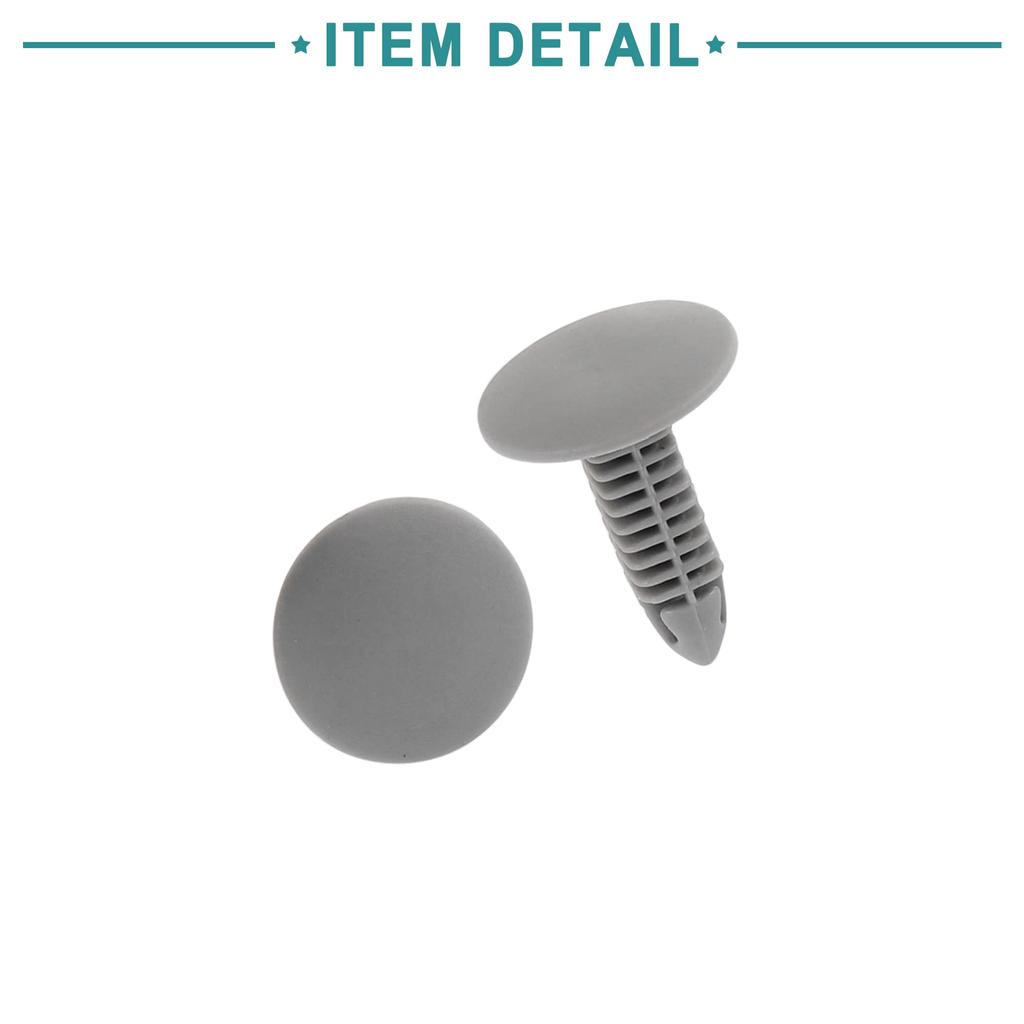 ACROPIX Car Door Fastener Rivets Fender Push Clips Universal 6mmx6.5mm Hole Gray 30pcs