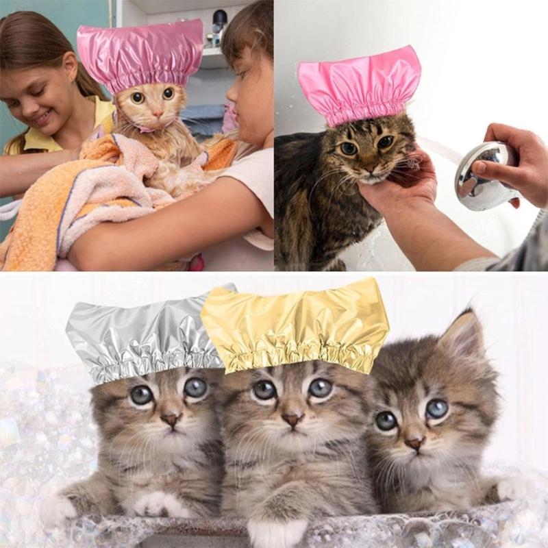 Cats Shower Hat Bathing Comfortable Ear Protecting Hat Pet Grooming Hat Cats Grooming Supply