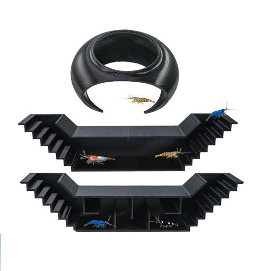 Aquarium Tunnelhöhle unter Kies Fischversteck Zwei-Loch-Sicht-Tunnel Fisch- und Garnelenversteck für Pleco Garnelen Betta