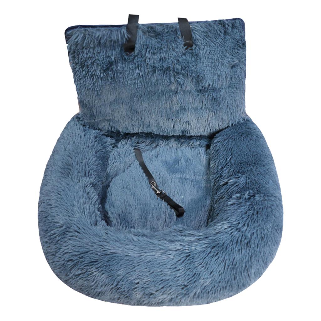 Removable Washable Cushion with Safety Belt Non-slip Dogs Travel Bed Soft Plush Dog Seat for Small & Medium Pets