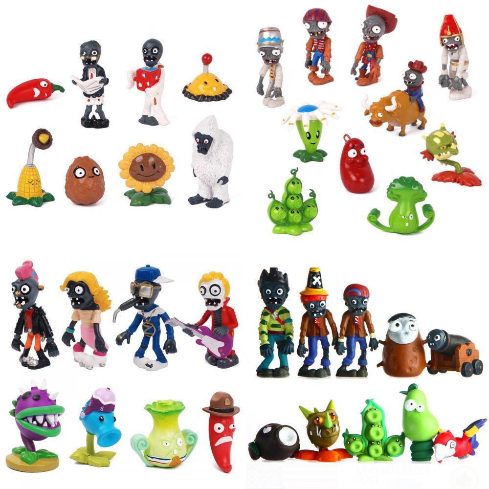 Plants Vs Zombies Series Egypt Private Wild West Pvc Toy Action Figures Set New Fun Easter Decoration For Kids