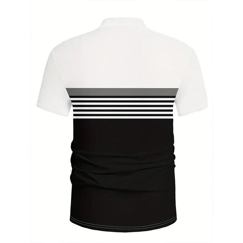 Haine Bărbați Vară Nou Polo cu Mânecă Scurtă Bărbați Modă Dungi Polo de Golf Topuri