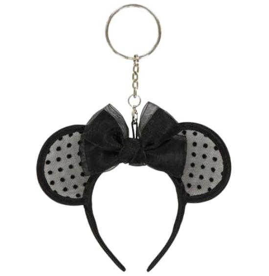 

Disney Minnie Mouse Sequin Headband Tokyo Disney Resort Chiffon Black Keychain, Exclusive, Ribbon, чёрный