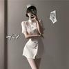 Large size erotic underwear sexy nurse uniform temptation pure desire free pajamas short skirt strap suit temperament