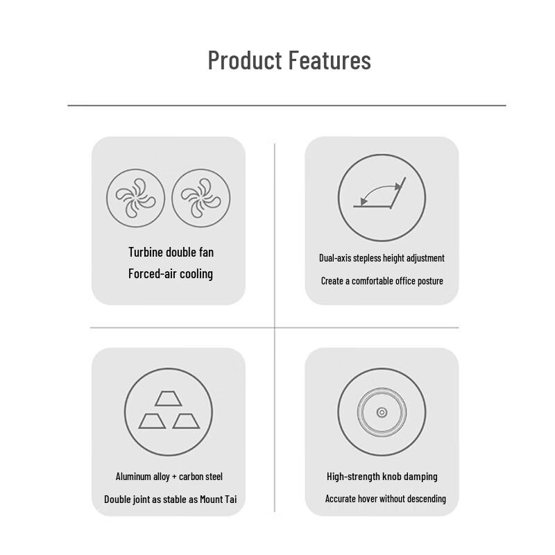 Lenovo F5 RGB Dual-Axis Cooling Laptop Stand